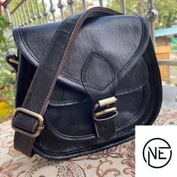 Кожаные сумки через плечо для женщин Кожаные кошельки и сумки Кошелек ручной работы, кожаная сумка через плечо разных цветов, рождественский подарок для нее 9 x 7 x 3 in чёрный