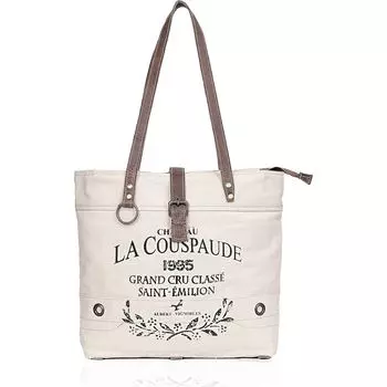 КОЖАНЫЕ сумки, сумка-тоут Couspaude Upcycled Canvas 13 x 10 x 5 in белый