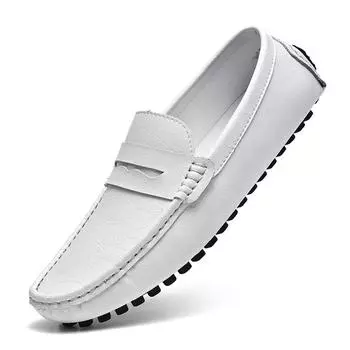 Кожаные туфли для ленивого вождения, повседневная обувь, мужская обувь больших размеров из воловьей кожи 38