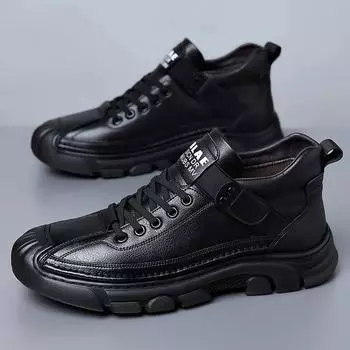 Кожаные туфли для мужчин на открытом воздухе весна осень новые мужские повседневные мягкие нескользящие балетки универсальные мокасины мужские Zapatos 6.5