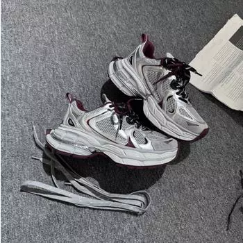 Кожаные туфли для папы на платформе, женские, осень 2024, новая корейская версия, дышащие и универсальные, маленькие повседневные ретро-кеды 35 серый