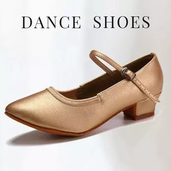 Кожаные туфли для современных танцев для женщин и девочек, латиноамериканские танцы, танго, вальс, бальные танцы, стандартные туфли, размер 30-41, каблук 3,5 см, для помещений 30 коричневый