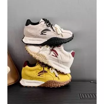 Кожаные туфли Forrest Gump женские американские ретро 7 см внутренняя высота увеличивается женская обувь высокая цена весна и осень маленький размер спортивная обувь для пап 34 чёрный