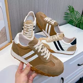 Кожаные туфли Gump Shoes Весенние туфли Немецкие кроссовки Женские плоские спортивные туфли 35 белый/коричневый