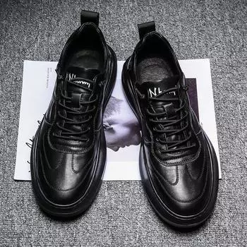 Кожаные туфли мужские кожаные весна 2024 новые мужские деловые повседневные мягкие нескользящие дышащие универсальные туфли 39