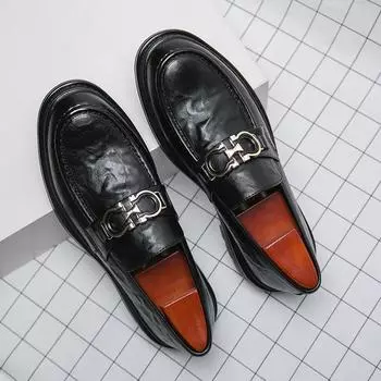 Кожаные туфли мужские новые деловые туфли кожаные туфли на ножки педали Doudou туфли мужские мягкие кожаные мокасины 38