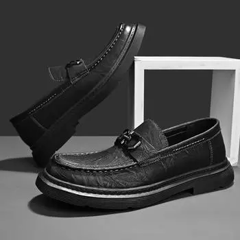 Кожаные туфли мужские скейтборд крикет для мужчин спортивные кроссовки для бега мужские роскошные дизайнерские туфли на плоской подошве платформа 38 чёрный