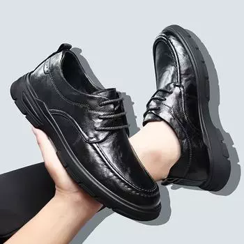 Кожаные туфли Мужские туфли Кожаные туфли высокого класса Деловые туфли Британские повседневные кожаные туфли Мужские мягкие туфли 38