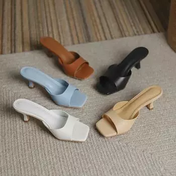 Кожаные туфли на шпильке французского стиля с небольшим ароматом, женские туфли на высоком каблуке 2025 года, популярная мода, туфли из коровьей кожи с круглым носком и высоким каблуком 34