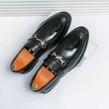 Кожаные туфли новые туфли с одной педалью мужские кожаные туфли деловые повседневные туфли яркие кожаные туфли для парикмахеров 38