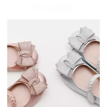 Кожаные туфли принцессы для детей на весну и осень 21 белый