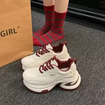 Кожаные туфли с открытыми ногами, туфли на небольшой платформе для женщин, весна-лето 2025 года, женская обувь, увеличивающая рост, универсальная спортивная обувь для женщин 35