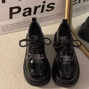 Кожаные туфли Женские одиночные туфли 35