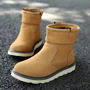 Кожаные удобные мягкие ботильоны ручной работы с носком для мужских зимних ботинок 39 чёрный