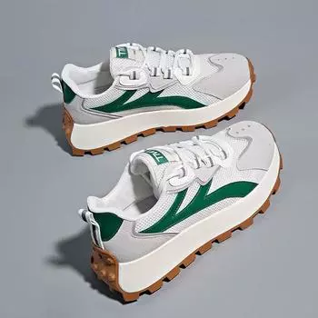 Кожаные вафельные туфли Forrest Gump, детская летняя новая сетчатая дышащая повседневная спортивная обувь, женская обувь для папы на платформе 35