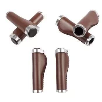 Кожаные винтажные ручки велосипеда Ручки велосипедного руля Кожаные ручки велосипеда Чехол на ручки велосипеда HG005