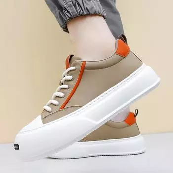 Кожаные вулканизированные повседневные туфли, дизайнерские мужские кроссовки, люксовый бренд, обувь для скейтбординга, мужские туфли на толстой подошве, без застежек, мужские туфли на плоской подошве 38 чёрный