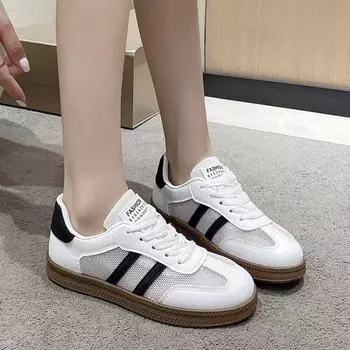 Кожаные женские модные дышащие кроссовки на платформе для бега женские повседневные вулканизированные туфли сетчатые спортивные легкие женские и мужские кроссовки 35