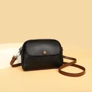 Кожаные женские модные сумки сумка через плечо сумка-мессенджер из коровьей кожи первого слоя хаки