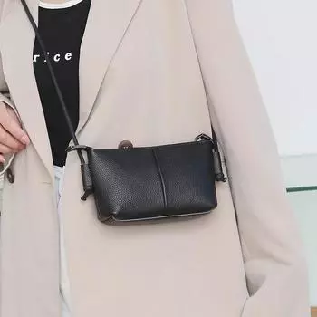 Кожаные женские сумки, модные и простые сумки-мессенджеры через плечо, небольшие сумки из коровьей кожи первого слоя розовый