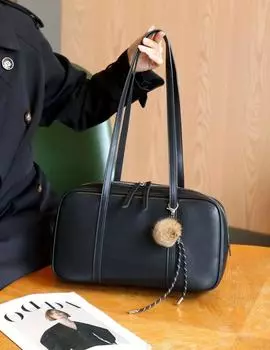 Кожаные женские сумки, высококлассные сумки через плечо, женские осенне-зимние новые ретро-модные женские сумки, повседневные сумки-мессенджеры для поездок на работу чёрный