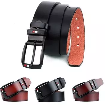 Кожаный 1PC деловой ремень с пряжкой, повседневный, горячая распродажа, популярный, роскошный, винтажный, мужской, высокого качества, мужской поясной ремень, аксессуары 115CM коричневый