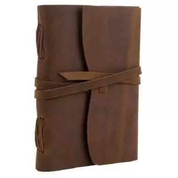 Кожаный блокнот для письма, старинный блокнот ручной работы в кожаном переплете для мужчин и женщин, бумага без подкладки, 7 x 5 дюймов 7 x 5 in коричневый