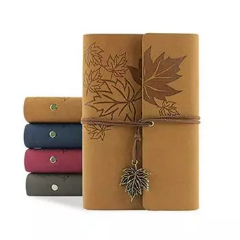 Кожаный блокнот для записей, классический блокнот на спирали, пополняемый ежедневник A7