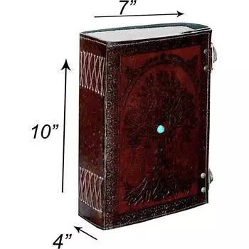 Кожаный блокнот «Древо жизни», дневник, альбом для рисования, планировщик, подарок на Хэллоуин 10 x 7 x 4 in