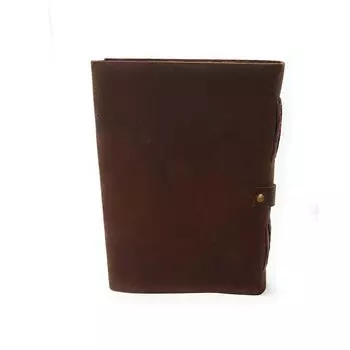Кожаный блокнот и ежедневник для мужчин и женщин со 100 страницами из нелинованной деревенской бумаги (7 х 5 дюймов) 7 x 5 коричневый