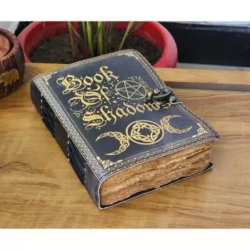 Кожаный блокнот «Книга теней» Кожаный дневник Гримуара Блокнот «Магические заклинания» 7 x 5 in