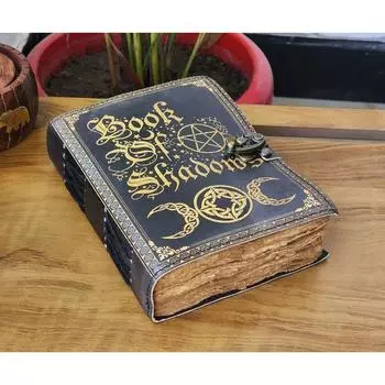 Кожаный блокнот «Книга теней» Кожаный дневник Гримуара Блокнот «Магические заклинания» 7 x 5 in чёрный