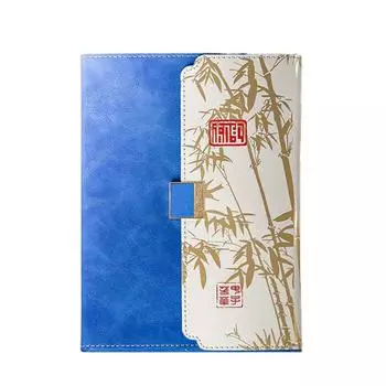 Кожаный блокнот в китайском стиле, деловой блокнот, канцелярские товары, книга-дневник, школа синий