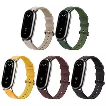 Кожаный браслет Сменный браслет Новый нейлоновый ремешок для Xiaomi Mi Band 8 Smart Band