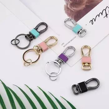 Кожаный брелок цвета макарон с пряжкой на талии - персонализированный автомобильный аксессуар и небольшой подарок