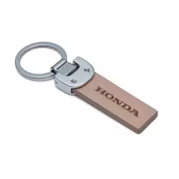 Кожаный брелок для ключей Honda бежевый размер 0SYTN-T93-CF
