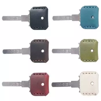 Кожаный брелок из кожи с масляным воском Crazy Horse, кожаный брелок, держатель для ключей в стиле ретро, унисекс blue-oil wax leather