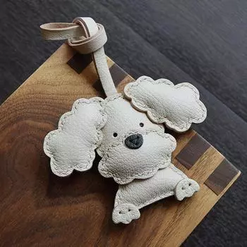 Кожаный брелок ручной работы Мишка кожаный брелок для сумки подвеска для ключей автомобиля подвеска для зеркала заднего вида милый простой подарок подарок на день рождения