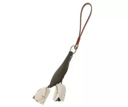 Кожаный брелок Tulip Ever Charm Белый [Genten] белый