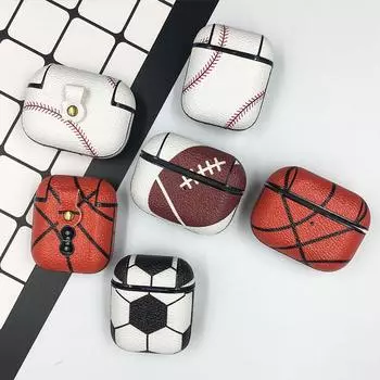 Кожаный чехол для Apple AirPods 1/2/3 для AirPods Pro, беспроводной Bluetooth-наушник, чехол для гарнитуры For Airpods 1/2 чёрный/белый