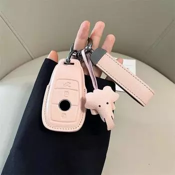 Кожаный чехол для автомобильного ключа, чехол-брелок для Mercedes Benz ACESG Class GLC CLE GL CLA GLB GLS W177 W205 W212 W213 W463 W222 AMG