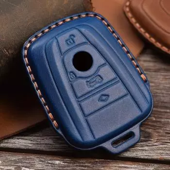 Кожаный чехол для автомобильного ключа, чехол-брелок для BMW I3 I8 Series, чехол для автомобильного стайлинга, защитное кольцо для автомобильных аксессуаров с брелком зелёный