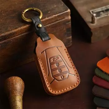 Кожаный чехол для автомобильного ключа для ISUZU Dmax D-max Mux 2021 2022+ D-max MU-X 3.0 Mux 3 кнопки чехол для ключа чёрный