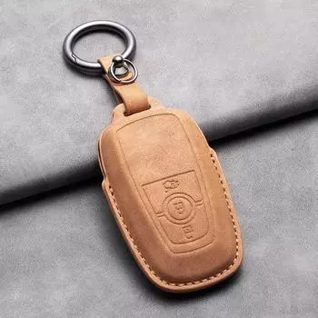 Кожаный чехол для автомобильного ключа для Ford Fusion Mustang Explorer F150 F250 F350 Ranger Mondeo держатель для дистанционного ключа аксессуары для брелока