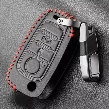 Кожаный чехол для автомобильного ключа для FIAT Tipo Toro Nuovo Freedom 500X Doblo Argo Grazie Protector Keyless Fob Accessories чёрный