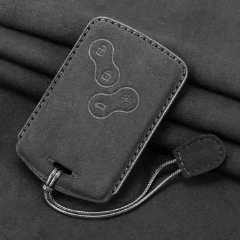 Кожаный чехол для автомобильного ключа для Renault Duster Captur Clio Logan Megane 1 2 3 Koleos Scenic Nema Fluence Zoe Аксессуар белый