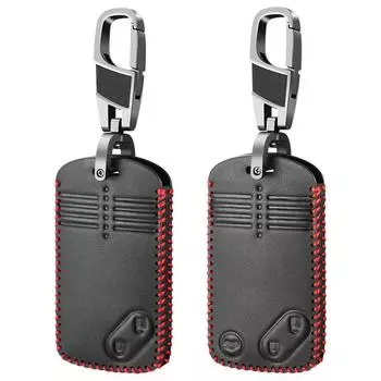 Кожаный чехол для автомобильного ключа для Mazda CX-7 CX-9 MX-5 Miata RX-8 2007 2008 2009 держатель для брелока смарт-пульта дистанционного управления брелок защитный чехол чёрный
