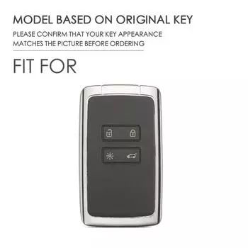 Кожаный чехол для автомобильного ключа Renault Captur Koleos Kadjar Zoe Arkana Espace Clio Megane Grand Scenic Sandero Dacia Duster Card синий