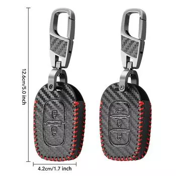 Кожаный чехол для брелока чехол держатель для Renault Clio Modus Clio Dacia Sandero Logan Duster Dokker 2021 2020 2019 2 buttons