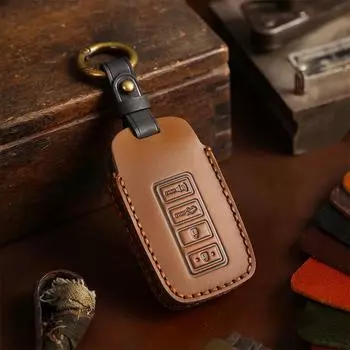 Кожаный чехол для дистанционного ключа автомобиля, чехол-брелок для Lexus NX IS RX ES GX LX LS UX GS 200 260 300 350 NX200 NX300 RX350 ES300 чёрный